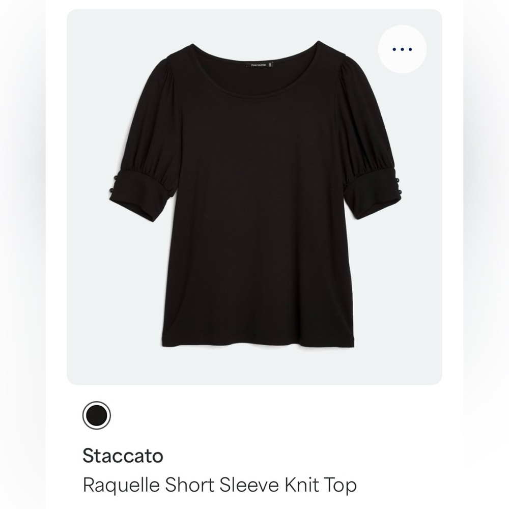 Stitch Fix Staccato Raquelle Black Short Sleeve Knit Top